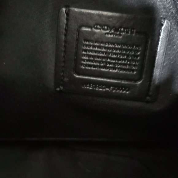 Coach Black Leather Shoulder Bag with Gold Accents - Picture 9 of 9